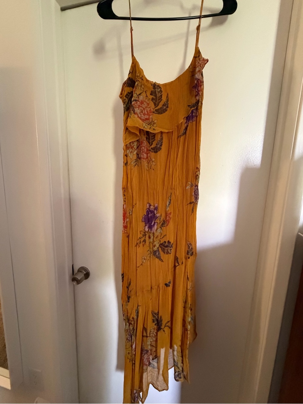 Ecote Floral Ruffle-Front Dress